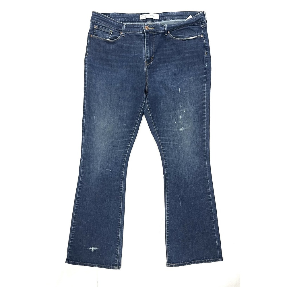 SIGNATURE BY LEVI STRAUSS CO. WOMEN'S 18M MID RISE BOOTCUT JEANS STRETCH DENIM